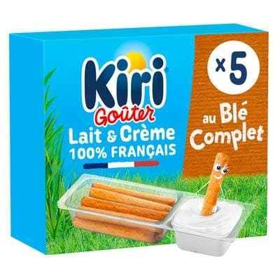 Kiri Fromage fondu et gressins au blé complet, 5 portions - 175g