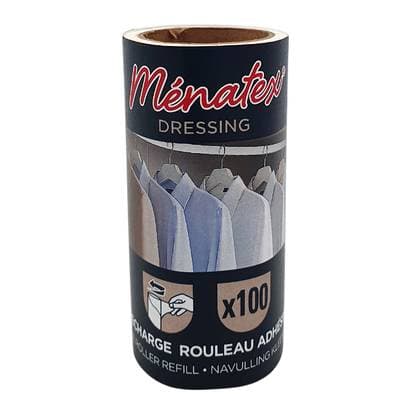Ménatex Recharge pour rouleau adhésif 100 feuilles, 1 rouleau de  100 feuilles