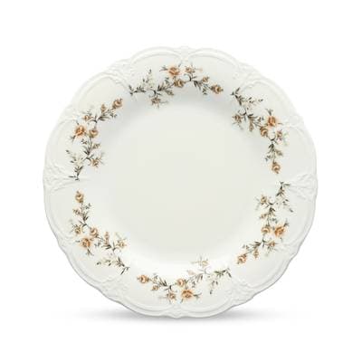 Collection Retro Assiette plate 32cm brown flower Retro