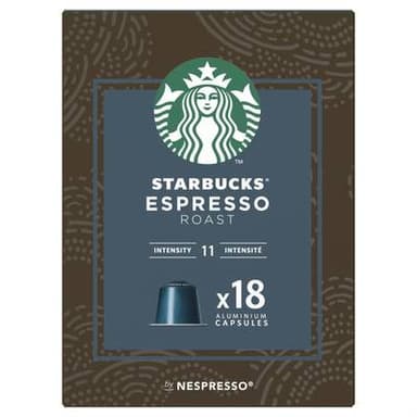 Starbucks by Nespresso Espresso roast capsule nespresso, 18 capsules