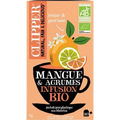 Clipper Infusion mangue et agrumes bio, 20 sachets