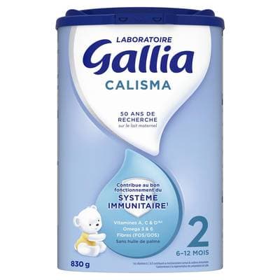 Laboratoire Gallia Lait bébé en poudre Calisma 2ème âge, 6-12 mois, 830g