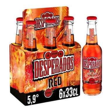 Desperados Red Bière aromatisée téquila, guarana, cachaca 5.9°, 6x33cl