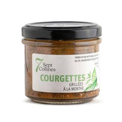 Sept Collines Courgettes Grillées à la Menthe - Conserverie Artisanale, 100g