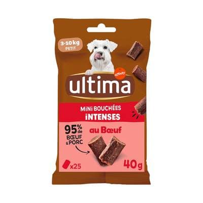 Affinity - Ultima Mini bouchées intenses boeuf - Récompense Friandise pour petit chien, 40g