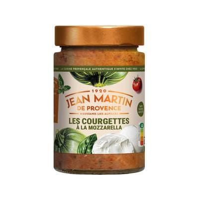 Jean Martin de Provence Courgettes à la Mozzarella cuisinées au basilic de Provence en bocal, 520g