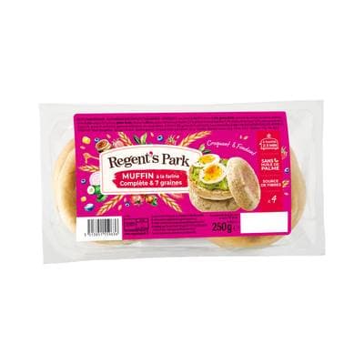 Regent's Park Muffins 7 Graines au Blé Complet, 4 muffins - 250g
