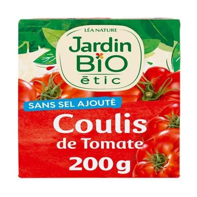 Jardin Bio Etic Coulis de tomate sans sel ajouté bio en brique, 200g