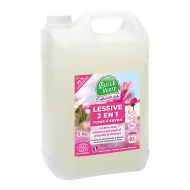 Bulle Verte Lessive Ecologique Fleur à savon, 5L