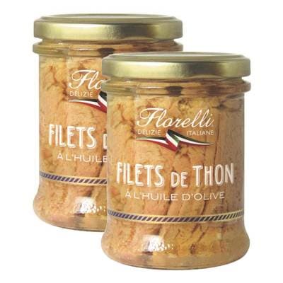 Florelli Filets de Thon à l'Huile d'Olive, Lot de 2x140g