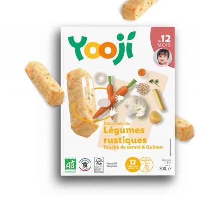 3760234500437 - Yooji - Mes petits Bâtonnets Bio- Légumes rustiques et touche de Comté dès 12 mois