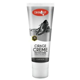 Flam'Up Tube de cirage en crème instantanée cuir noir, 75ml