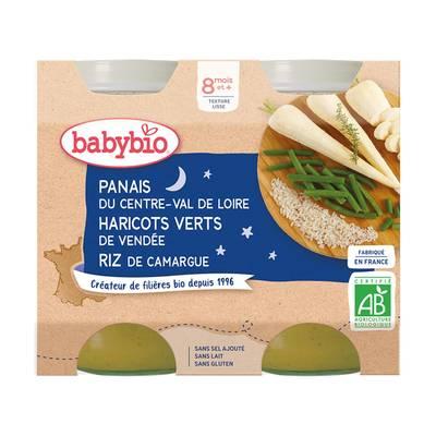 3288131510637 - Babybio - Panais, Haricots Verts, Riz de Camargue Bio Pot Bébé Dès 8 mois