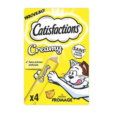 Catisfactions Creamy Snacks fromage - Friandise pour chat, 40g