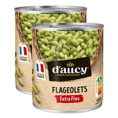 D'aucy Flageolets extra fins, Lot de 2x530g