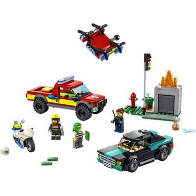 5702017161037 - LEGO® City - 60319- Le sauvetage des pompiers et la course-poursuite de la police
