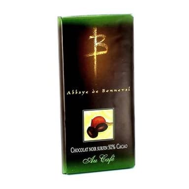 Abbaye De Bonneval Tablette de chocolat Noir au Café, 100g