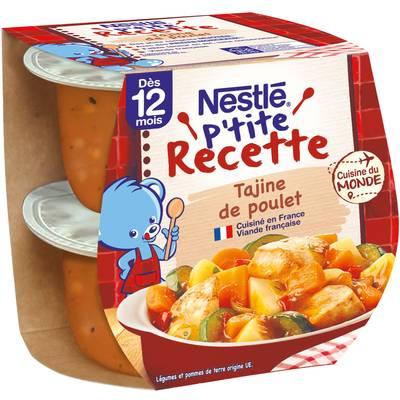 Nestlé - P'tite Recette - Tajine de Poulet Bol Bébé Dès 12 Mois