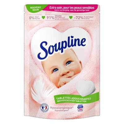 Soupline Tablettes Adoucissantes Hypoallergénique, 28 pièces