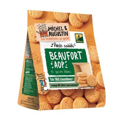 Michel et Augustin Sablés apéritif au beaufort APO et pointe de poivre, 100g
