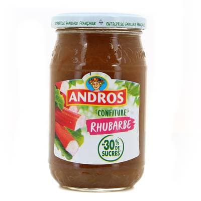 Andros Confiture allégée Rhubarbe, 350g