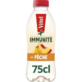 Vittel Plus Immunité Zinc goût pêche, 75cl