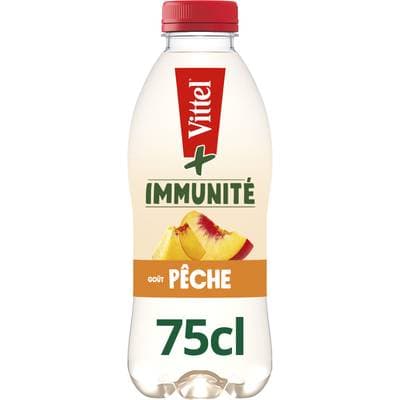 Vittel Plus Immunité Zinc goût pêche, 75cl