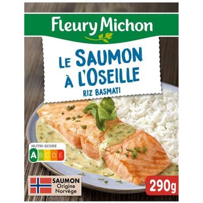Fleury Michon Le Saumon à l'Oseille et son Riz Basmati, 290g