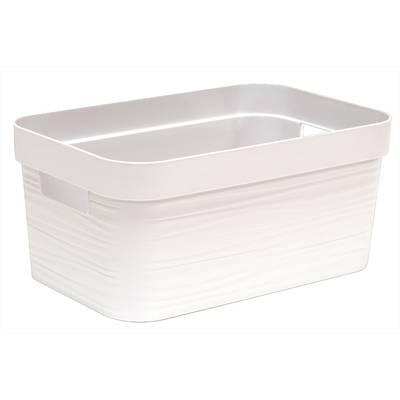 3086960254537 - Eda-David - Bac de rangement Stone blanc cérusé