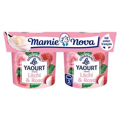 Mamie Nova Gourmand Litchi rose, 2x150g