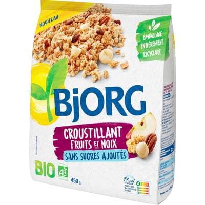 Bjorg Céréales Croustillantes Fruits et Noix Bio, 450g