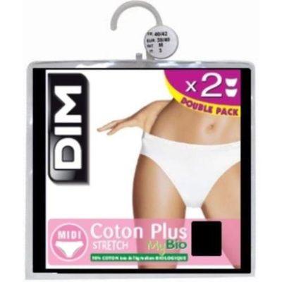 3040523307405 - Dim - Slips midi Coton Plus My Bio Blanc x2