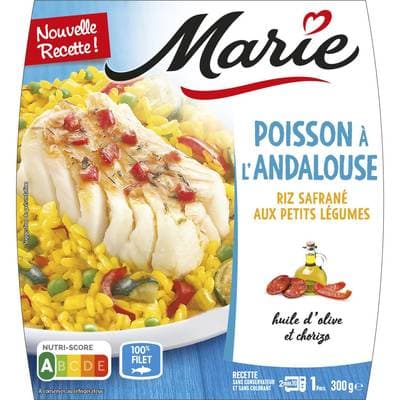 Marie Poisson à l'Andalouse Riz Safrané, 300g