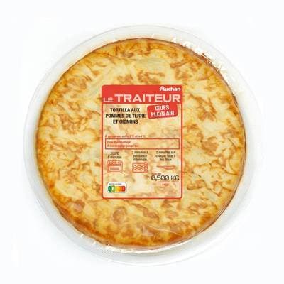 Auchan Le Traiteur Tortilla aux Oignons, 500g