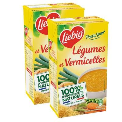 Liebig Soupe Légumes et Vermicelles, Lot de 2x1L