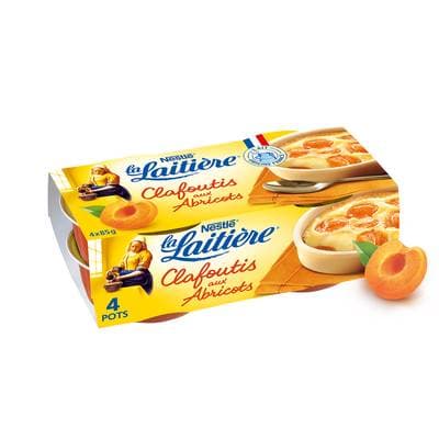 La laitière Clafoutis abricot, 4x85g