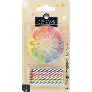 Ambiances Devineau Bougies magiques Arc en ciel, 12 bougies