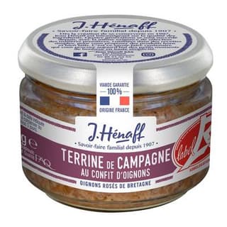 Henaff Terrine de Campagne Conift d'Oignons Label Rouge, 180g