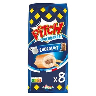 Pasquier Pitch Chocolat et Barre de Lait, 8 brioches - 300g