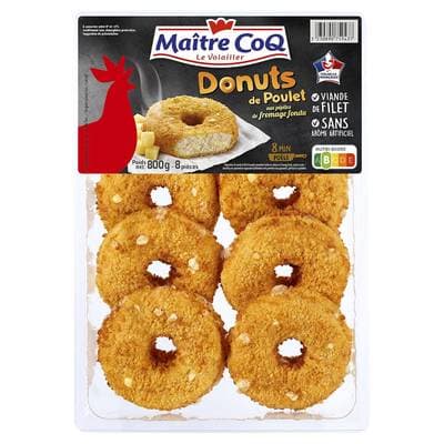 Maître Coq Donuts de poulet au pépites de fromage fondu, 8 pièces - 800g