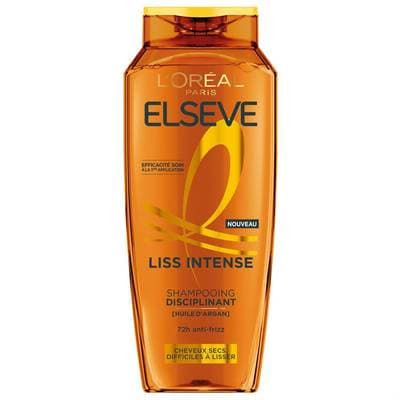 Elsève Shampooing Disciplinant Huile d'Argan Liss Intense, 300ml