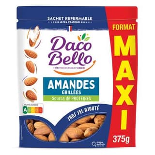 Daco Bello Amandes Grillées Sans Sel Ajouté, 375g