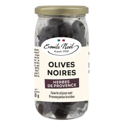 Emile Noël Olives noires au herbes de Provence, bio, 230g
