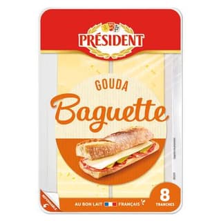 Président Tranches Gouda format baguette, 120g