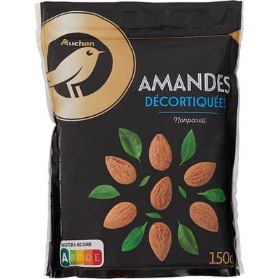 Auchan Gourmet Amandes Décortiquées, 150g