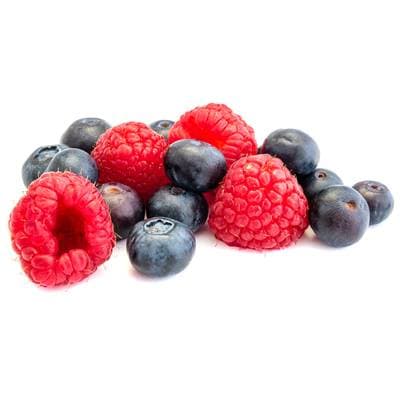 Fruits Rouges & Co Duo Framboise / Myrtille + Coulis, Barquette de 290g