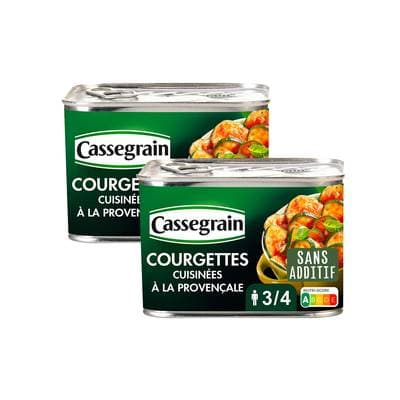 Cassegrain Courgettes cuisinées à la Provençale, Lot de 2x660g