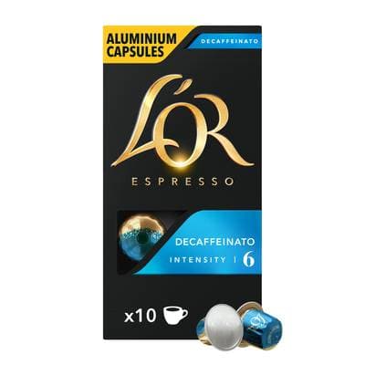 L'or Espresso Café Décaffeinato intensité 6, 10 capsules