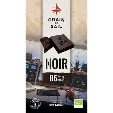 Grain de Sail Tablette Chocolat Noir 85% Bio, 100g