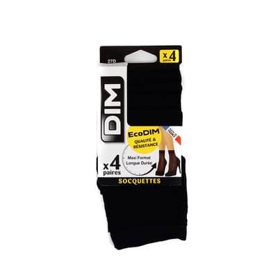 Dim Socquettes femme noires, Taille 35/41